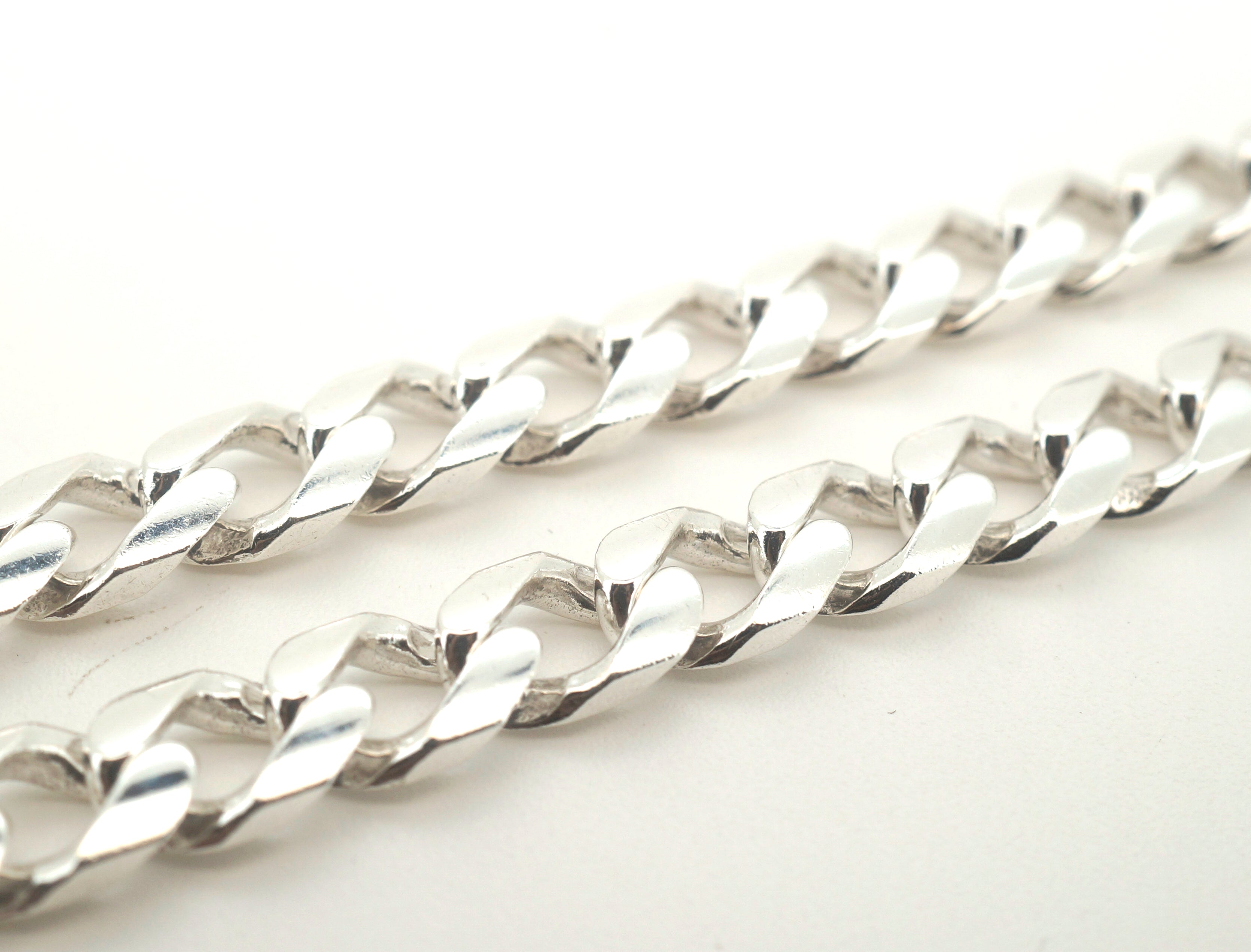 925 Stirling Silver Curb Link Necklace (55cm, 71.21g) - 504922
