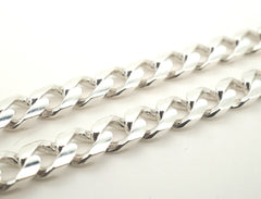 925 Stirling Silver Curb Link Necklace (55cm, 71.21g) - 504922