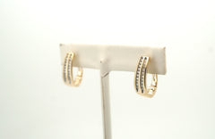 Ladies 9CT Yellow Gold Diamond Earrings - 504637