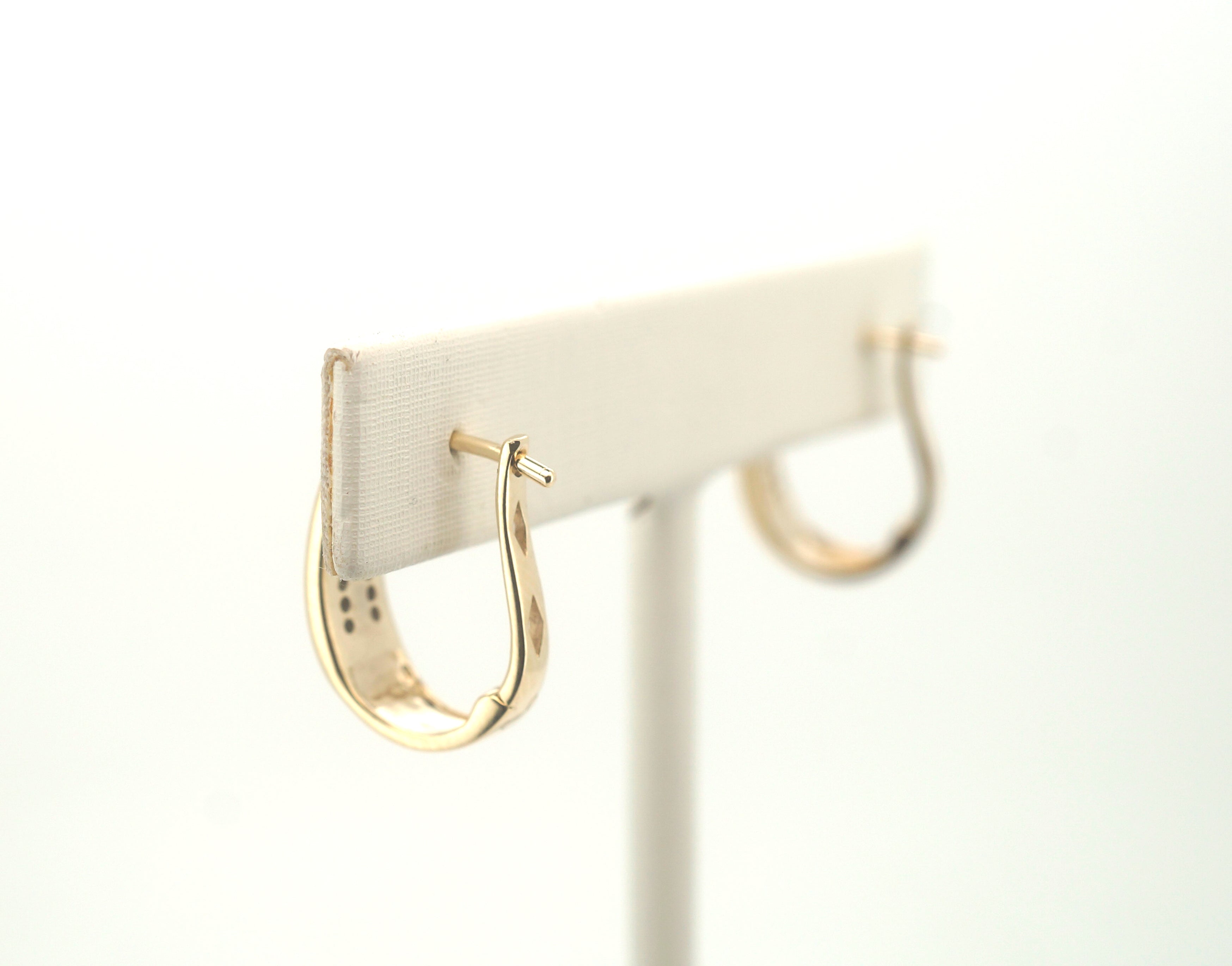 Ladies 9CT Yellow Gold Diamond Earrings - 504637