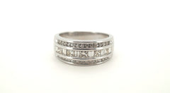 Mens 18ct White Gold 41 Diamond Dress Ring (Size J) - 501211