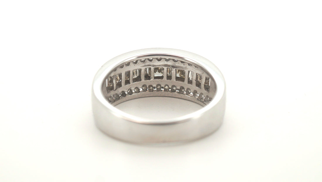 Mens 18ct White Gold 41 Diamond Dress Ring (Size J) - 501211