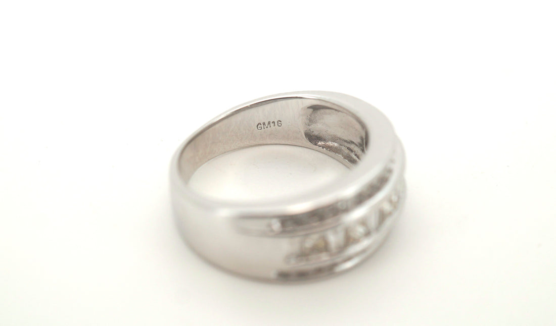 Mens 18ct White Gold 41 Diamond Dress Ring (Size J) - 501211