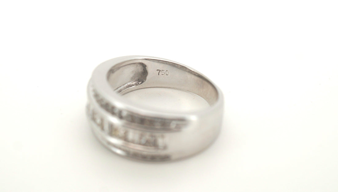 Mens 18ct White Gold 41 Diamond Dress Ring (Size J) - 501211