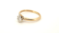 Ladies 14ct Yellow Gold Diamond Engagement Ring (Size M) - 502793