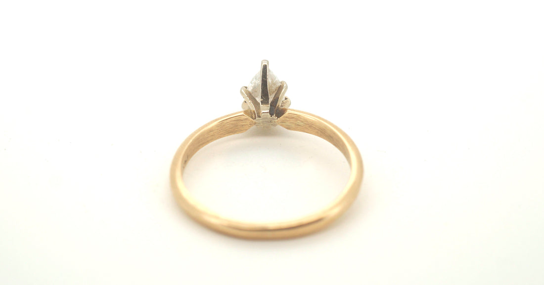 Ladies 14ct Yellow Gold Diamond Engagement Ring (Size M) - 502793