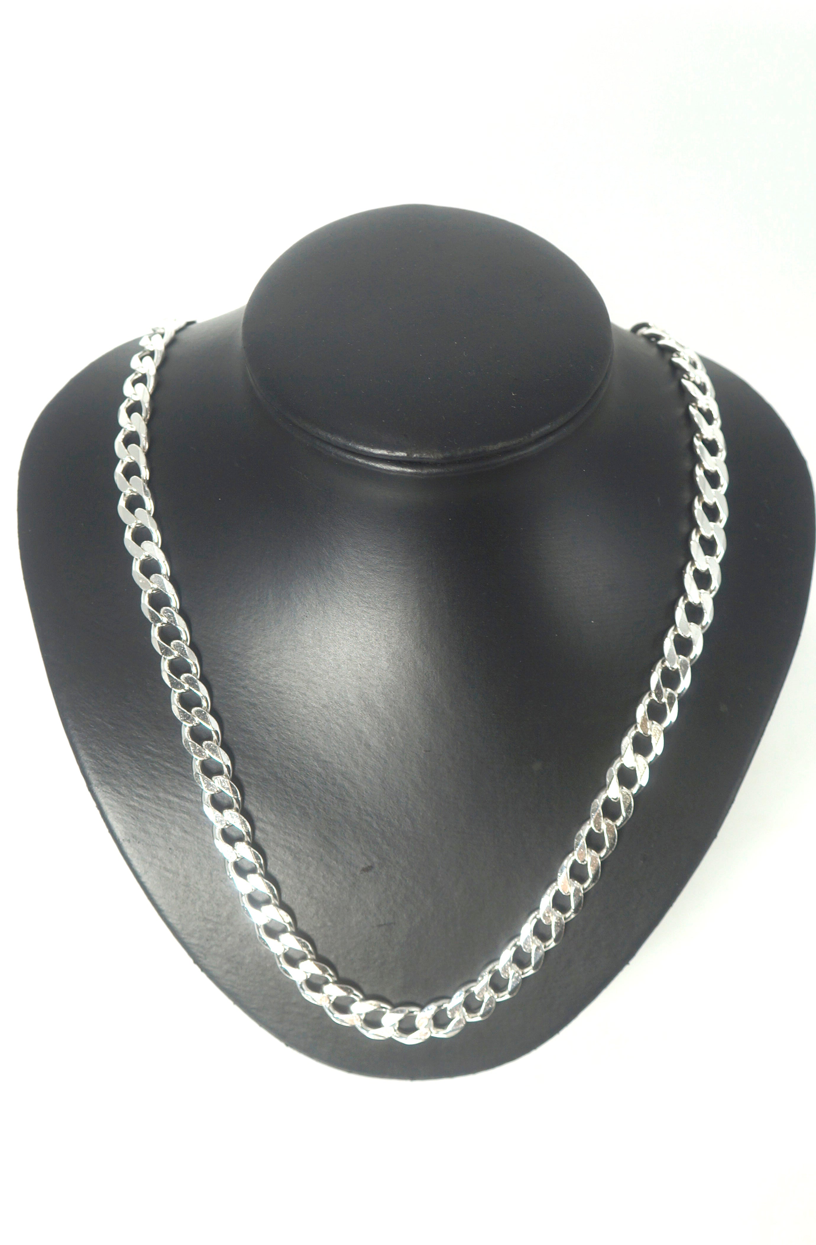 Men's Solid Silver 925 Curb Link Necklace (60cm, 76.6g) - 504799