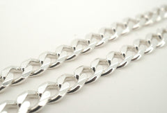 Men's Solid Silver 925 Curb Link Necklace (60cm, 76.6g) - 504799