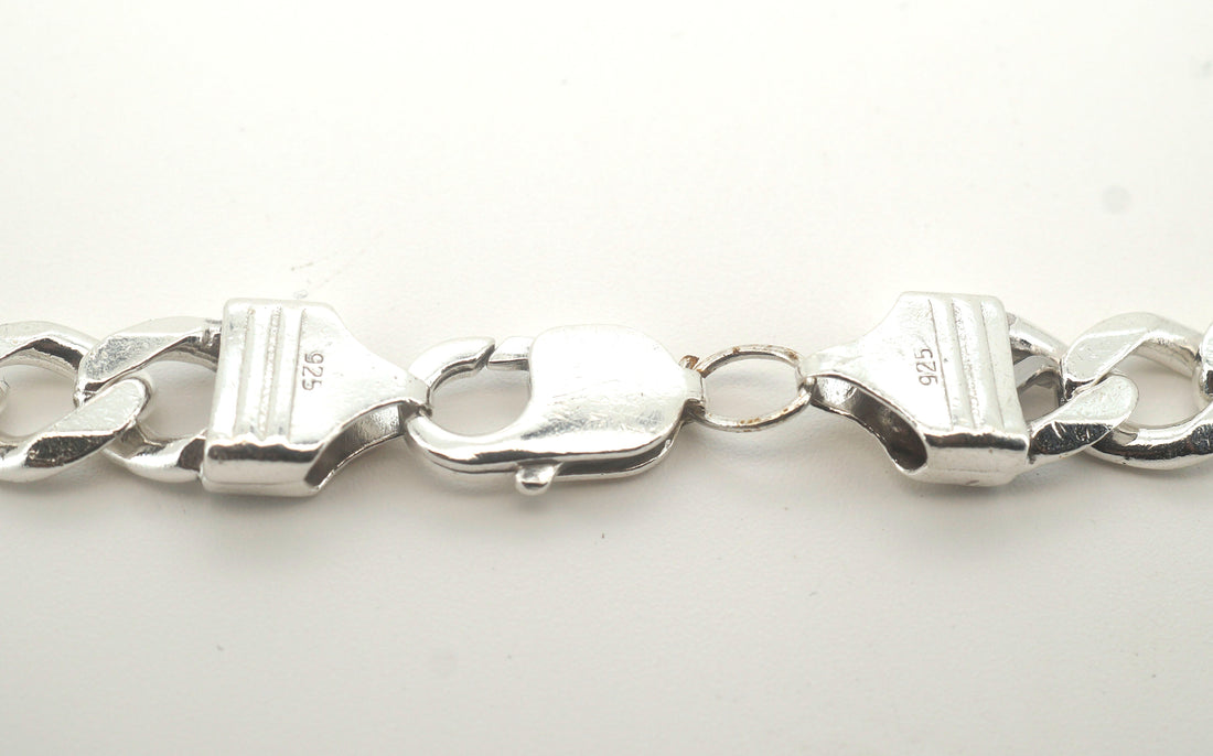 Men's Solid Silver 925 Curb Link Necklace (60cm, 76.6g) - 504799