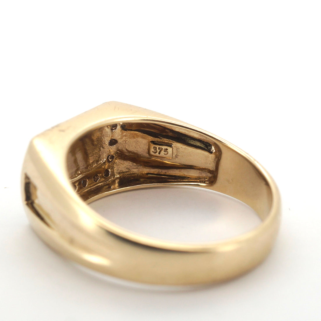 Men's 9ct Yellow & White Gold "DAD" Ring (Size T) - 510757