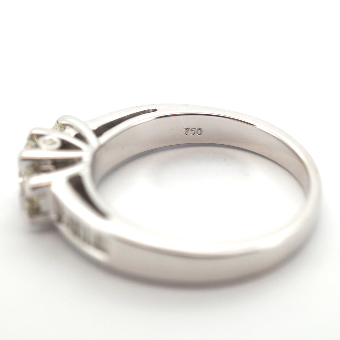 Unisex 18ct White Gold 17 Diamond Engagement Ring (Size N) - 508314