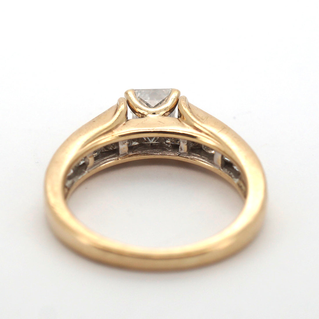 Ladies 9ct Yellow Gold 12 Diamond Engagement Ring (Size J, 3.4g) - 508467