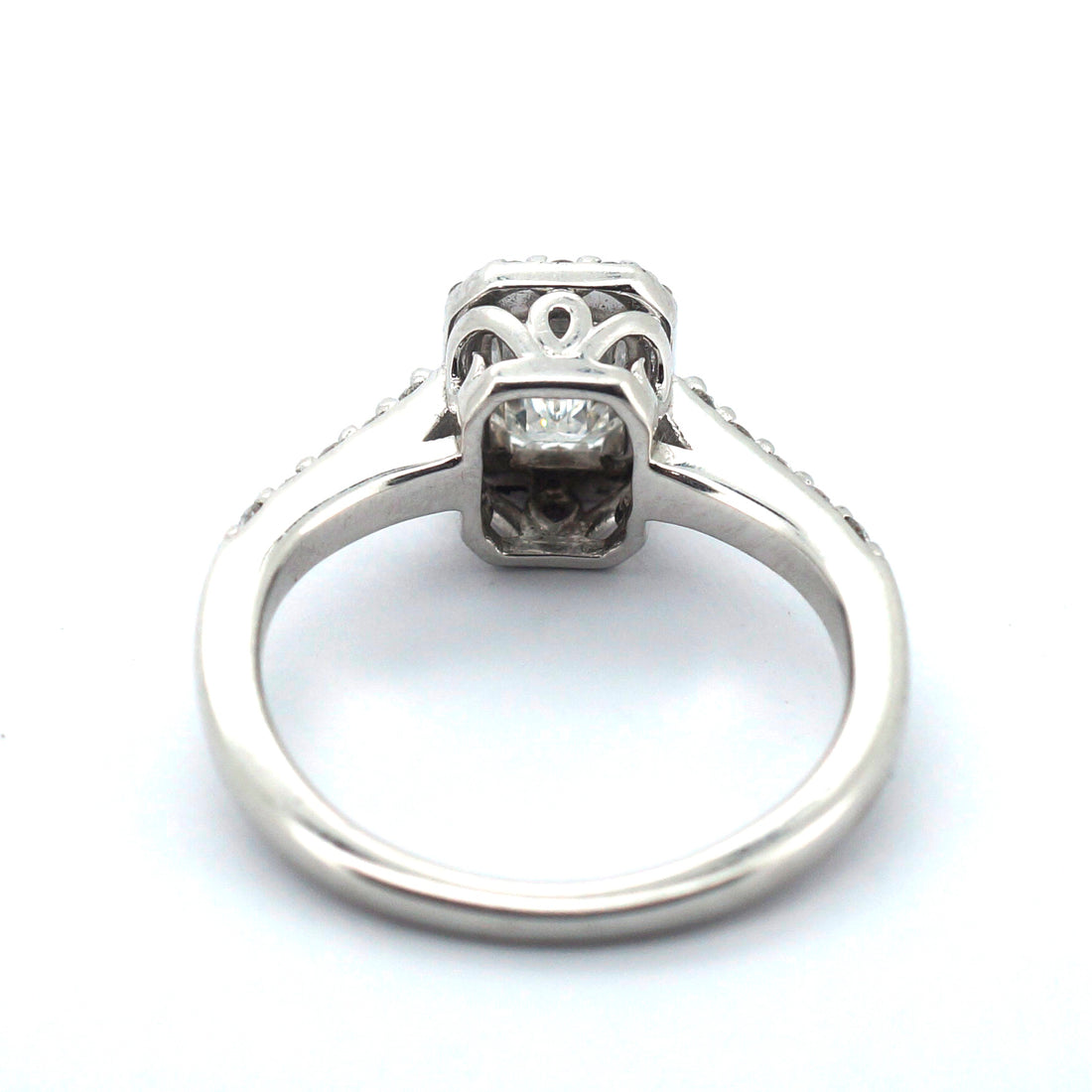 Unisex 18ct White Gold Diamond Engagement Ring (Size K) - 253977