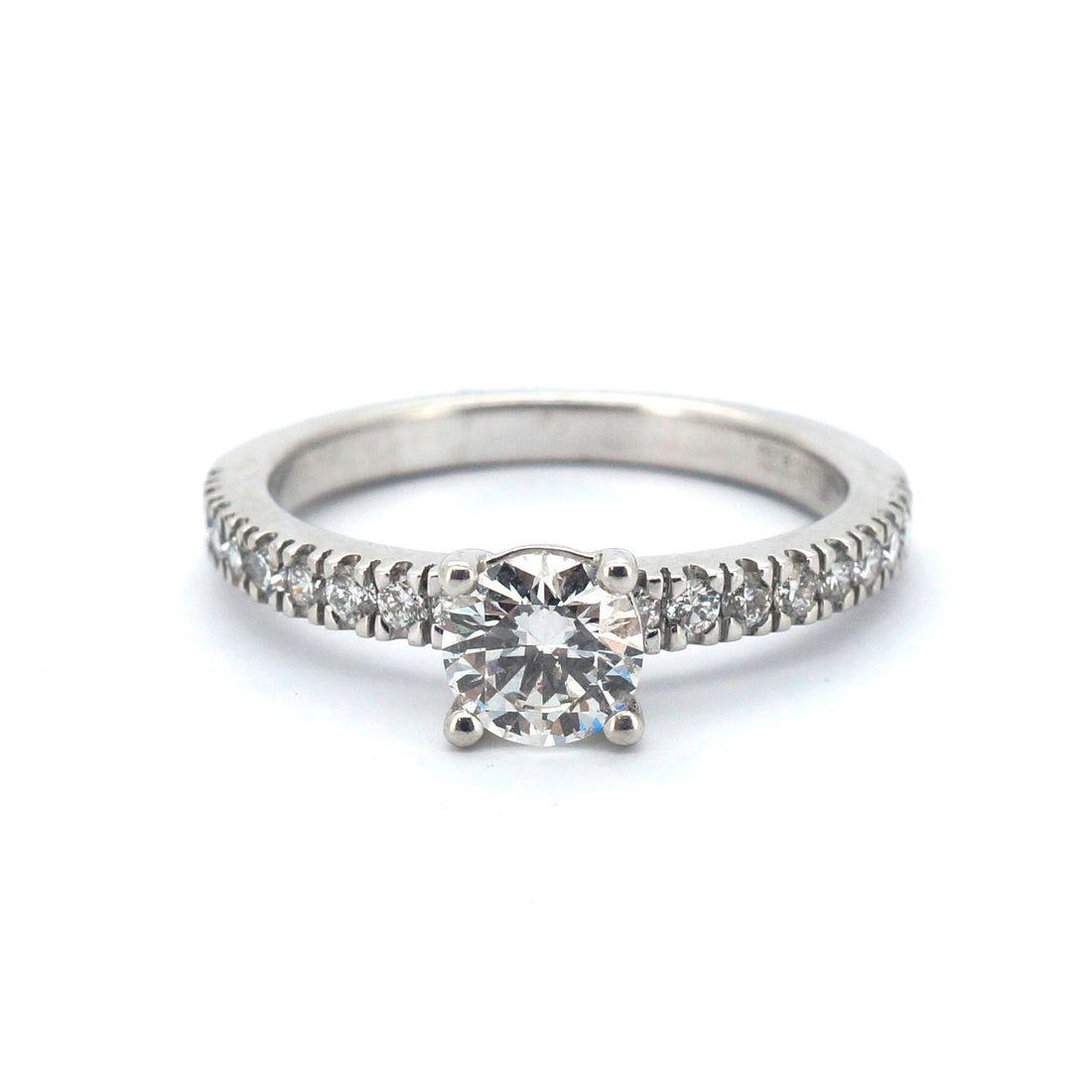 Unisex 18ct White Gold RBC Diamond Engagement Ring (Size M) - 248408