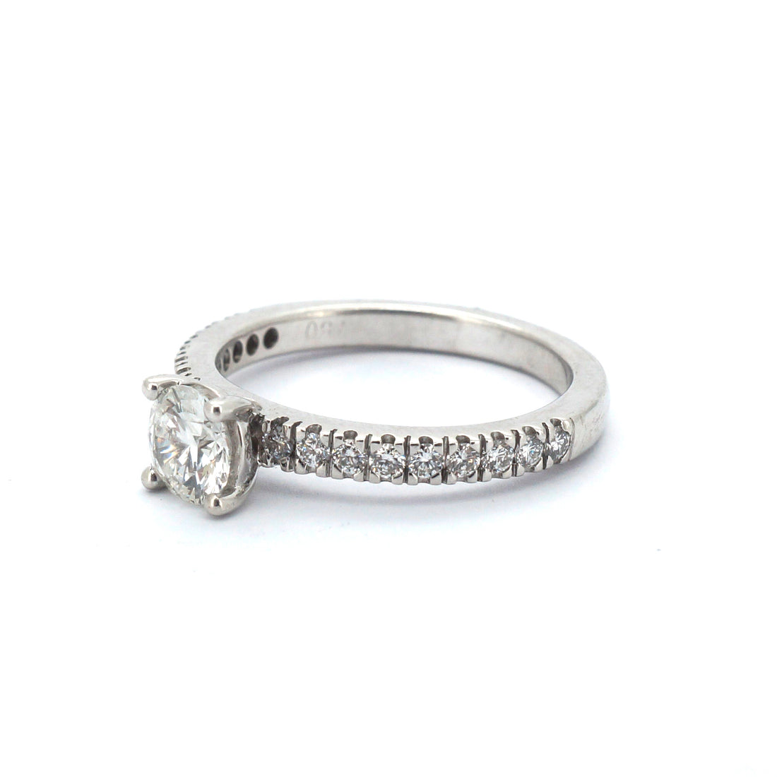 Unisex 18ct White Gold RBC Diamond Engagement Ring (Size M) - 248408