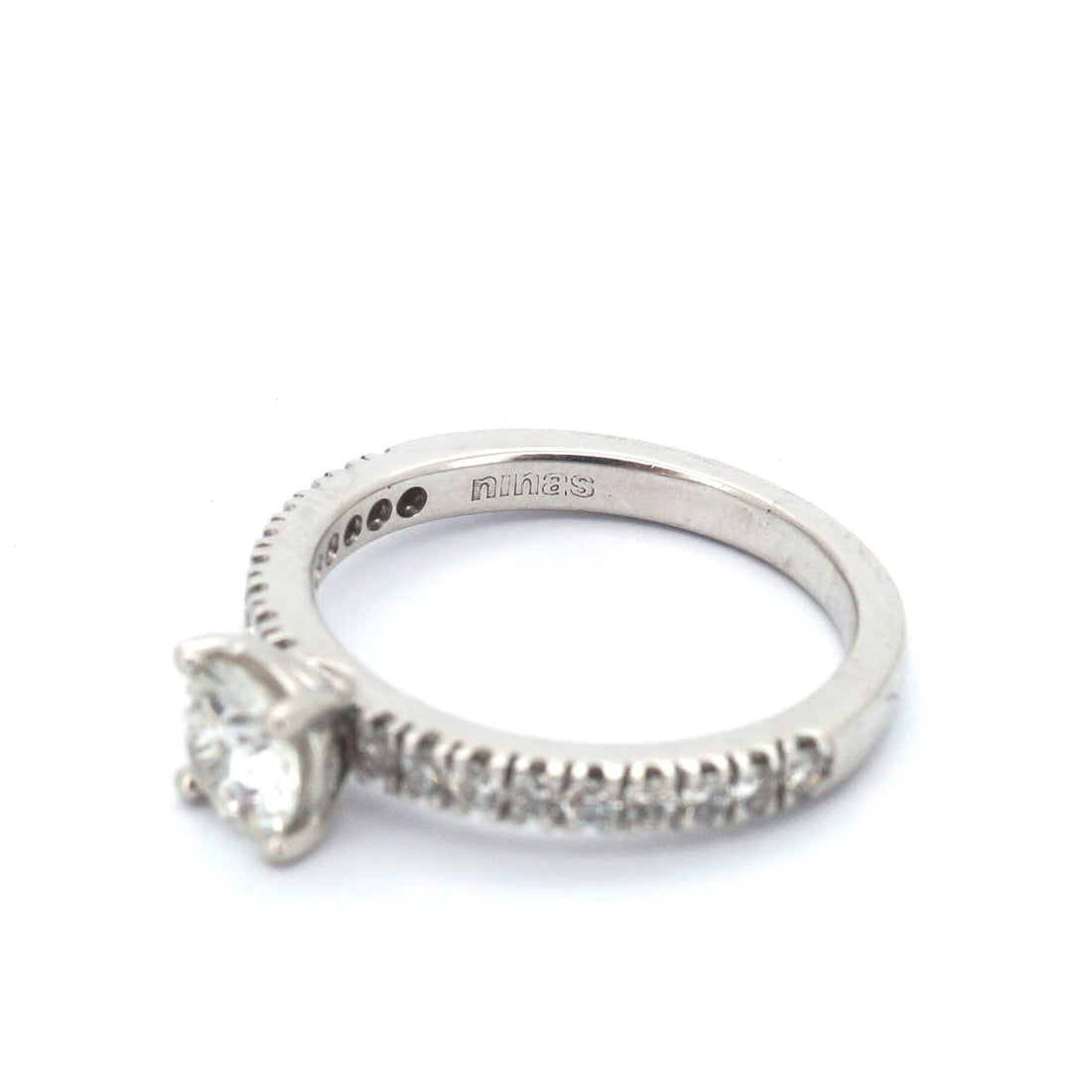 Unisex 18ct White Gold RBC Diamond Engagement Ring (Size M) - 248408