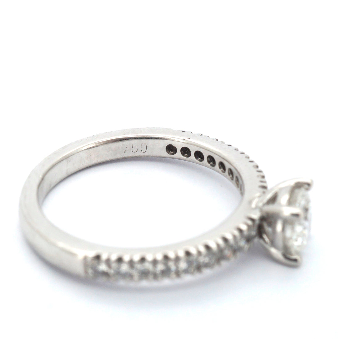 Unisex 18ct White Gold RBC Diamond Engagement Ring (Size M) - 248408
