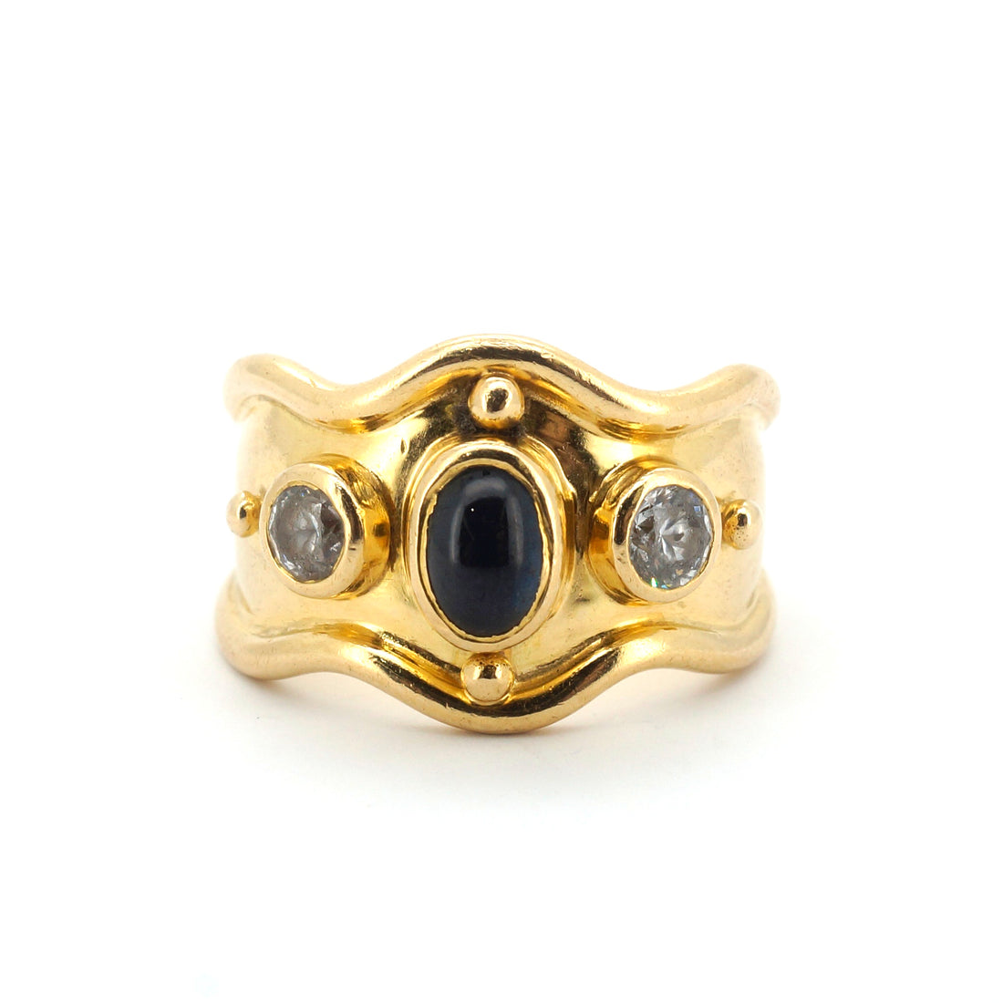 Ladies 18ct Yellow Gold Dress Ring (Size L) - 512523