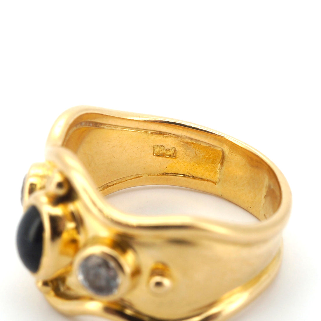 Ladies 18ct Yellow Gold Dress Ring (Size L) - 512523