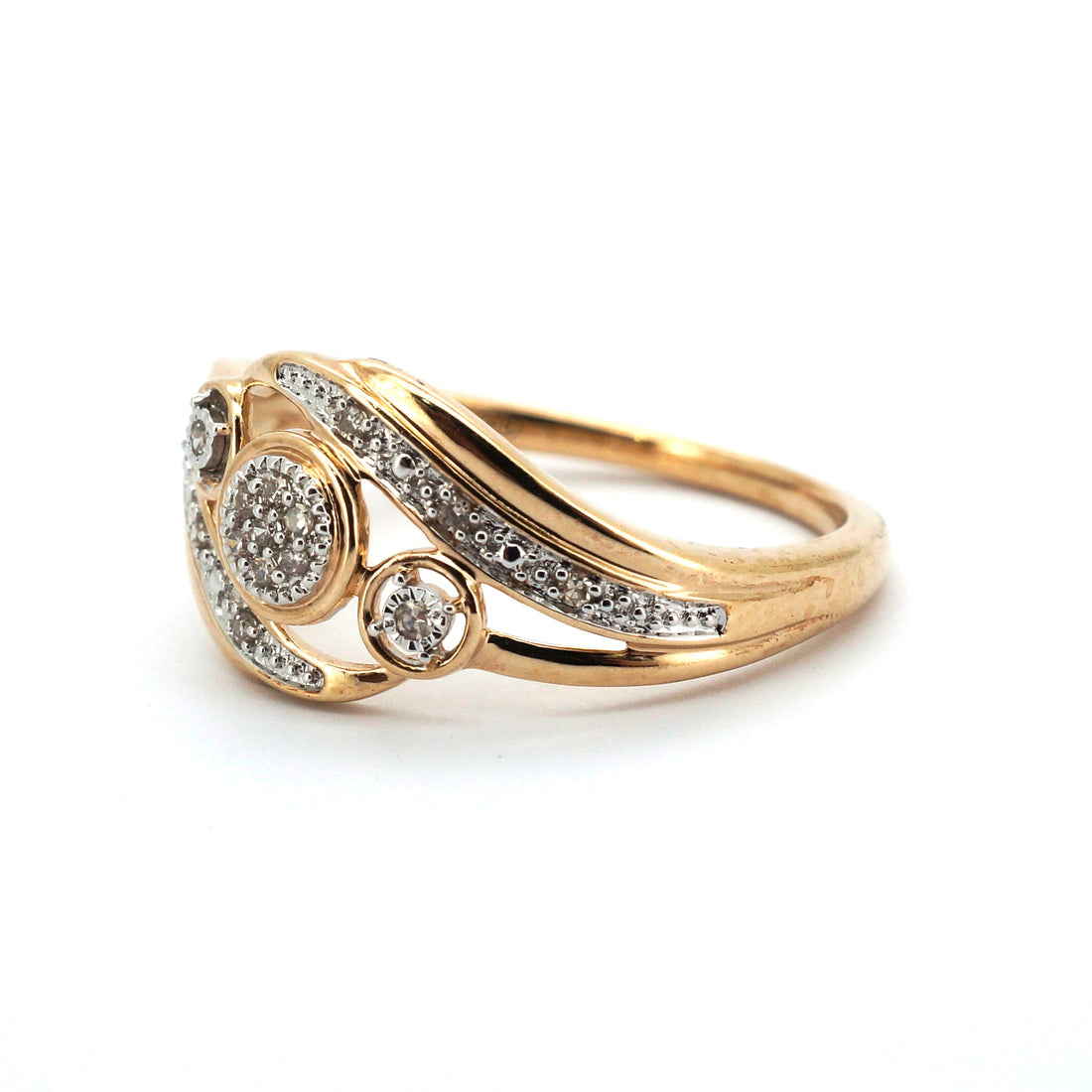 Ladies 18ct Yellow Gold & Diamond Ring (Size O) - 512490