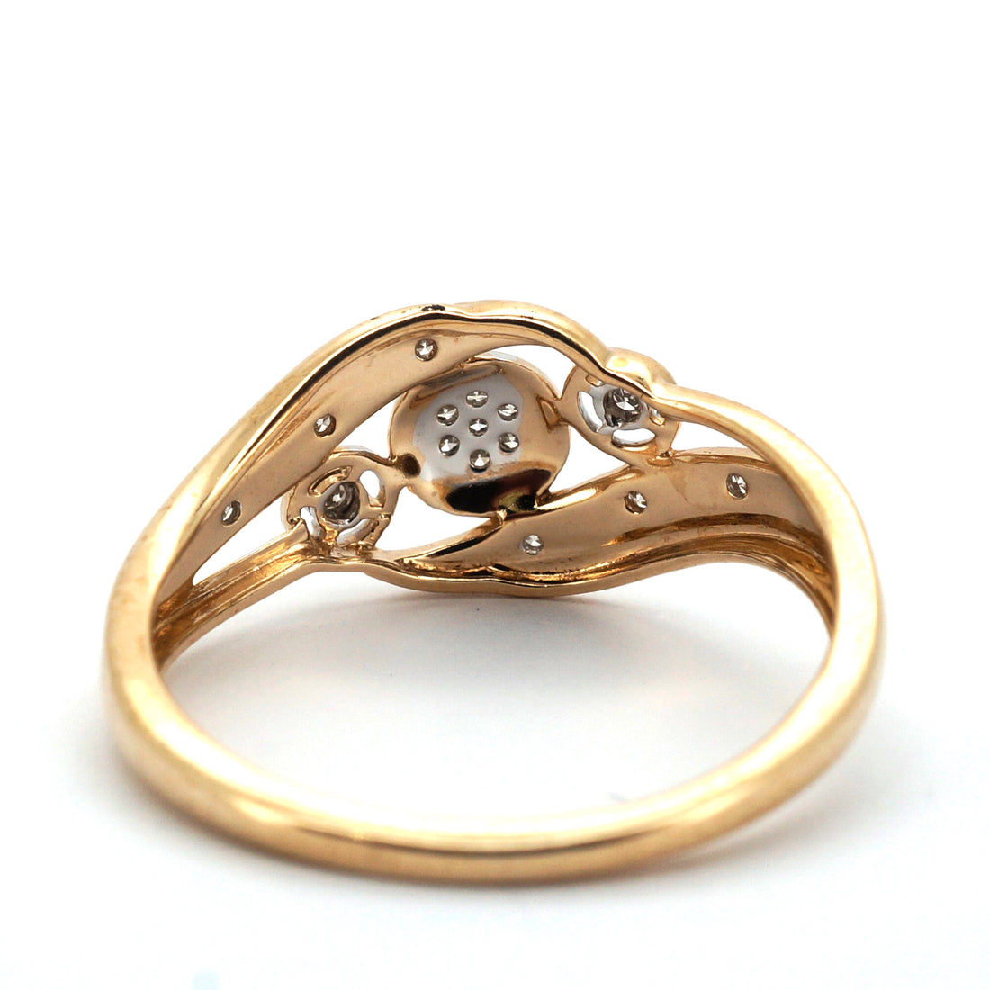 Ladies 18ct Yellow Gold & Diamond Ring (Size O) - 512490