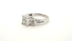 Ladies 14ct White Gold Diamond Ring (Size M) - 500548