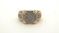 Men's 9ct Yellow Gold 71 Diamond Ring (Size W 1/2) - 503303