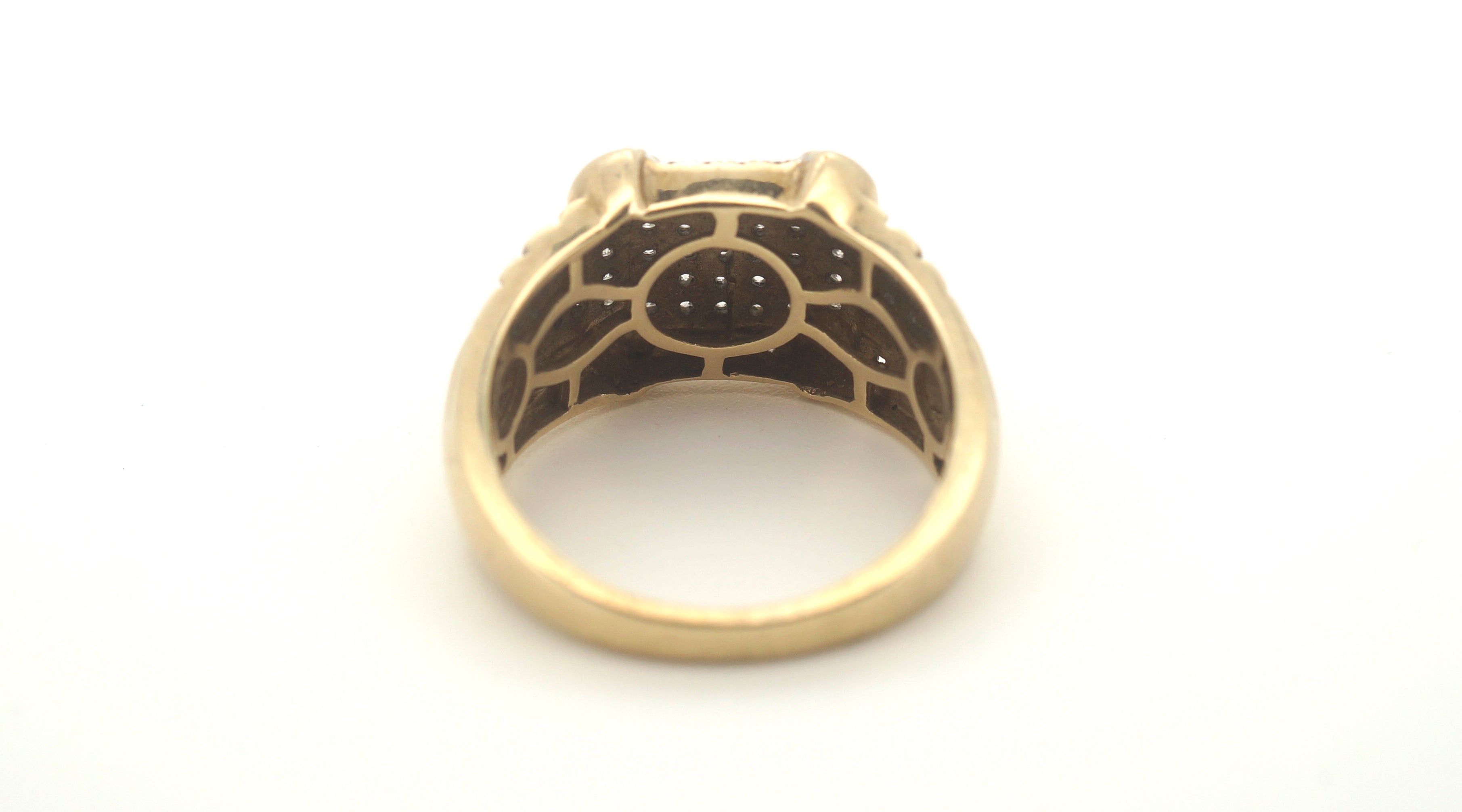 Men's 9ct Yellow Gold 71 Diamond Ring (Size W 1/2) - 503303