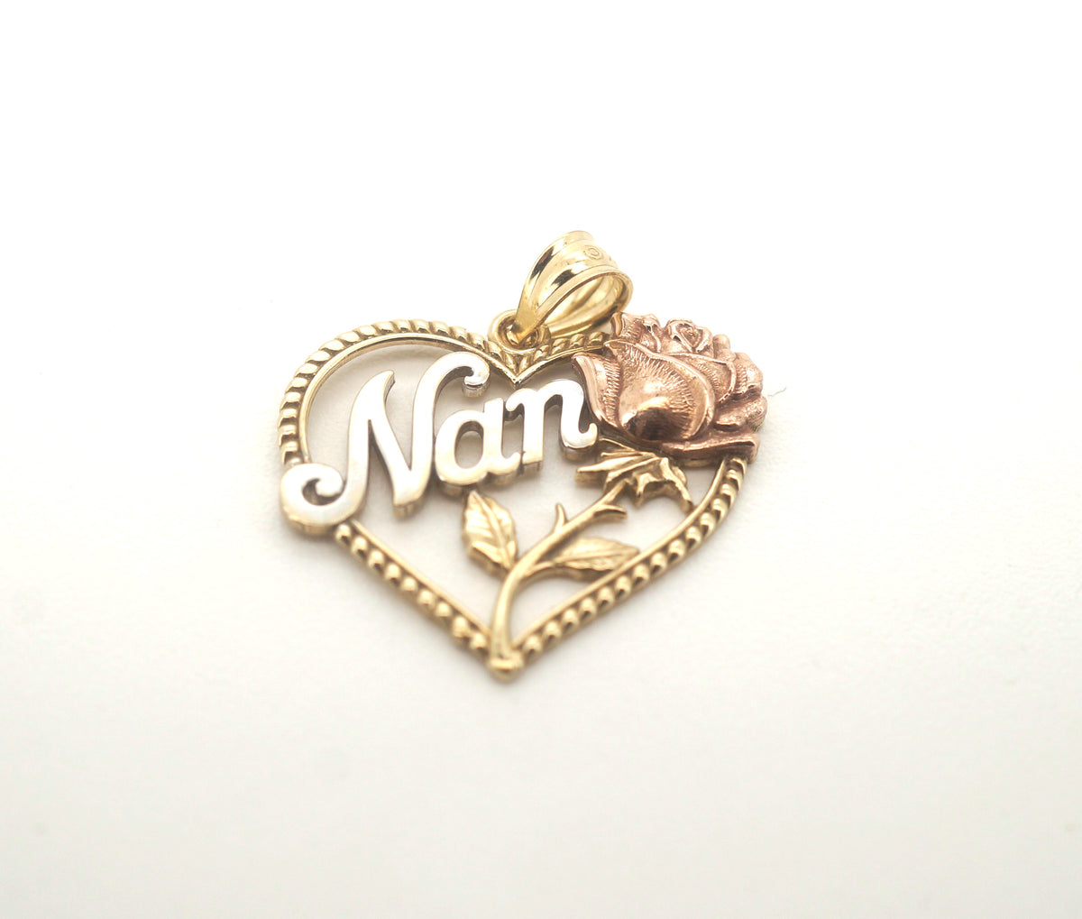 Ladies 9ct Yellow, White & Rose Gold "Nan" Pendant - 504361