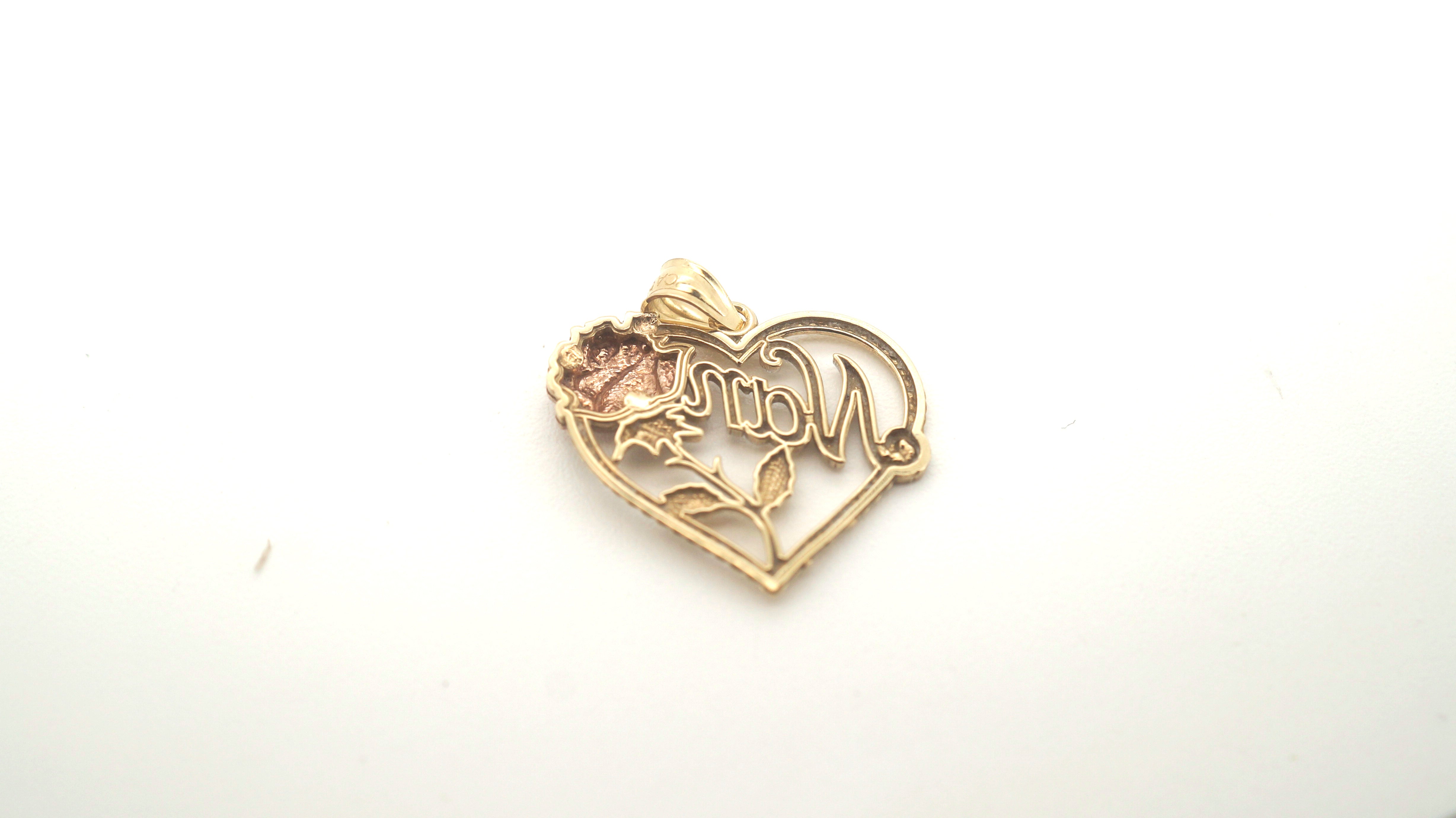 Ladies 9ct Yellow, White & Rose Gold "Nan" Pendant - 504361
