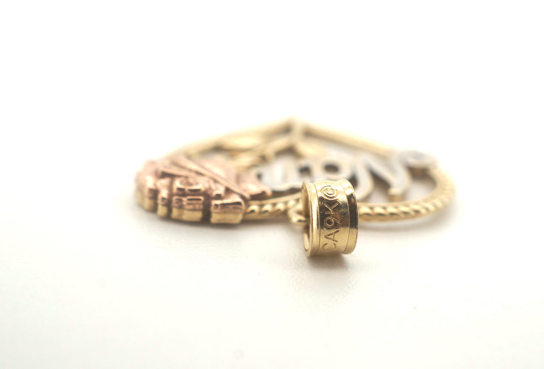 Ladies 9ct Yellow, White & Rose Gold "Nan" Pendant - 504361