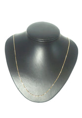 Ladies Solid 14CT Yellow Gold Box Link Neclace (65cm, 6.32g) - 505340