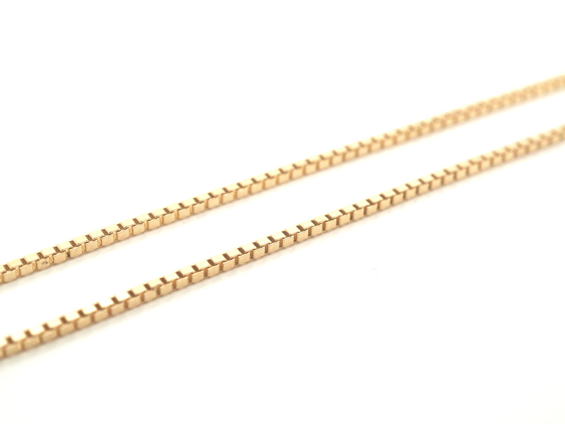 Ladies Solid 14CT Yellow Gold Box Link Neclace (65cm, 6.32g) - 505340