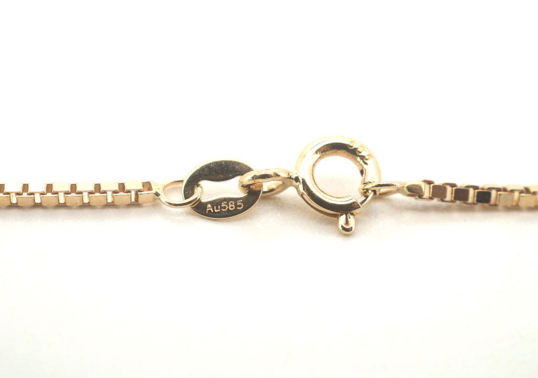 Ladies Solid 14CT Yellow Gold Box Link Neclace (65cm, 6.32g) - 505340