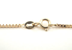 Ladies Solid 14CT Yellow Gold Box Link Neclace (65cm, 6.32g) - 505340
