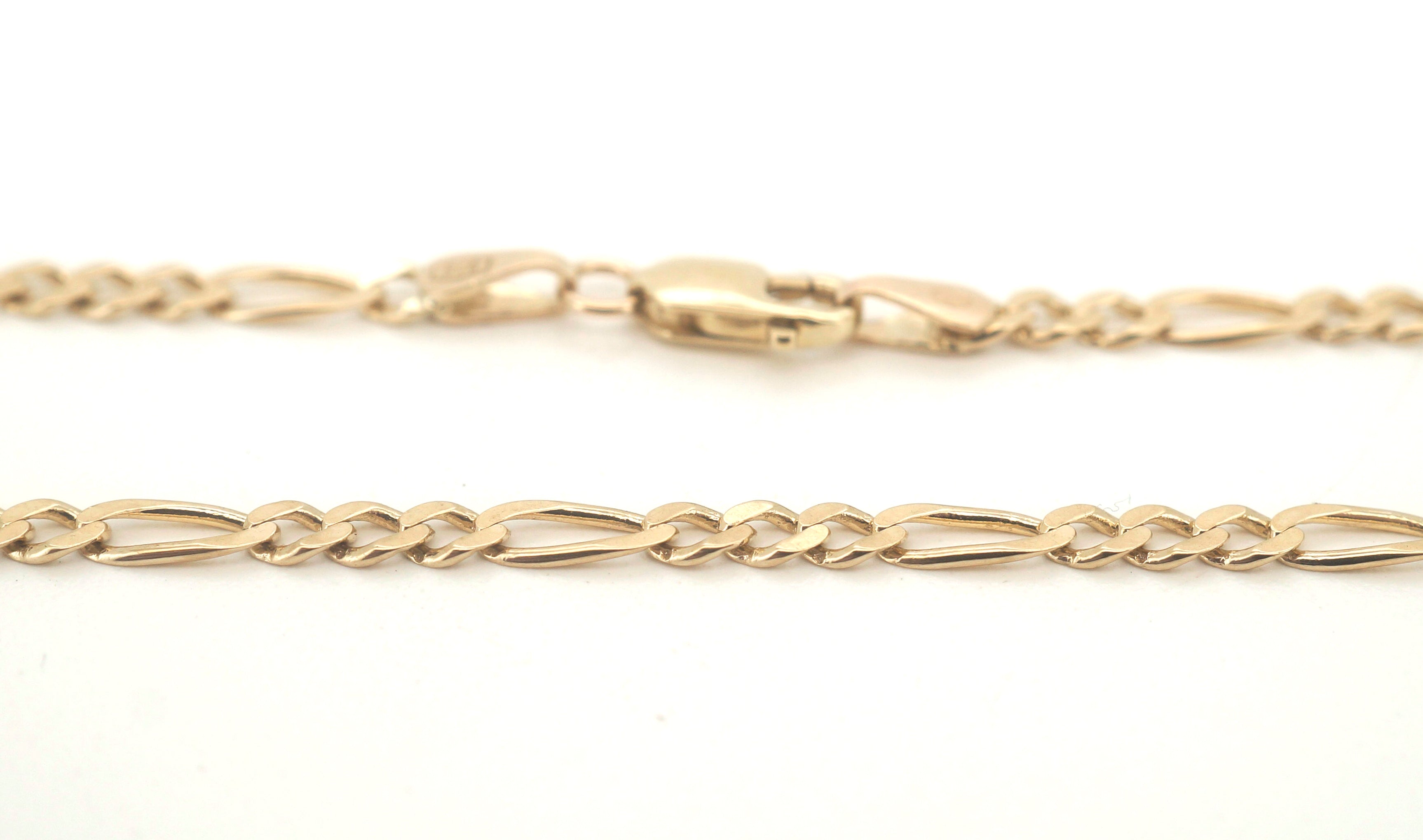 Unisex 9ct Yellow Gold Figaro Link Necklace (52cm) - 504597