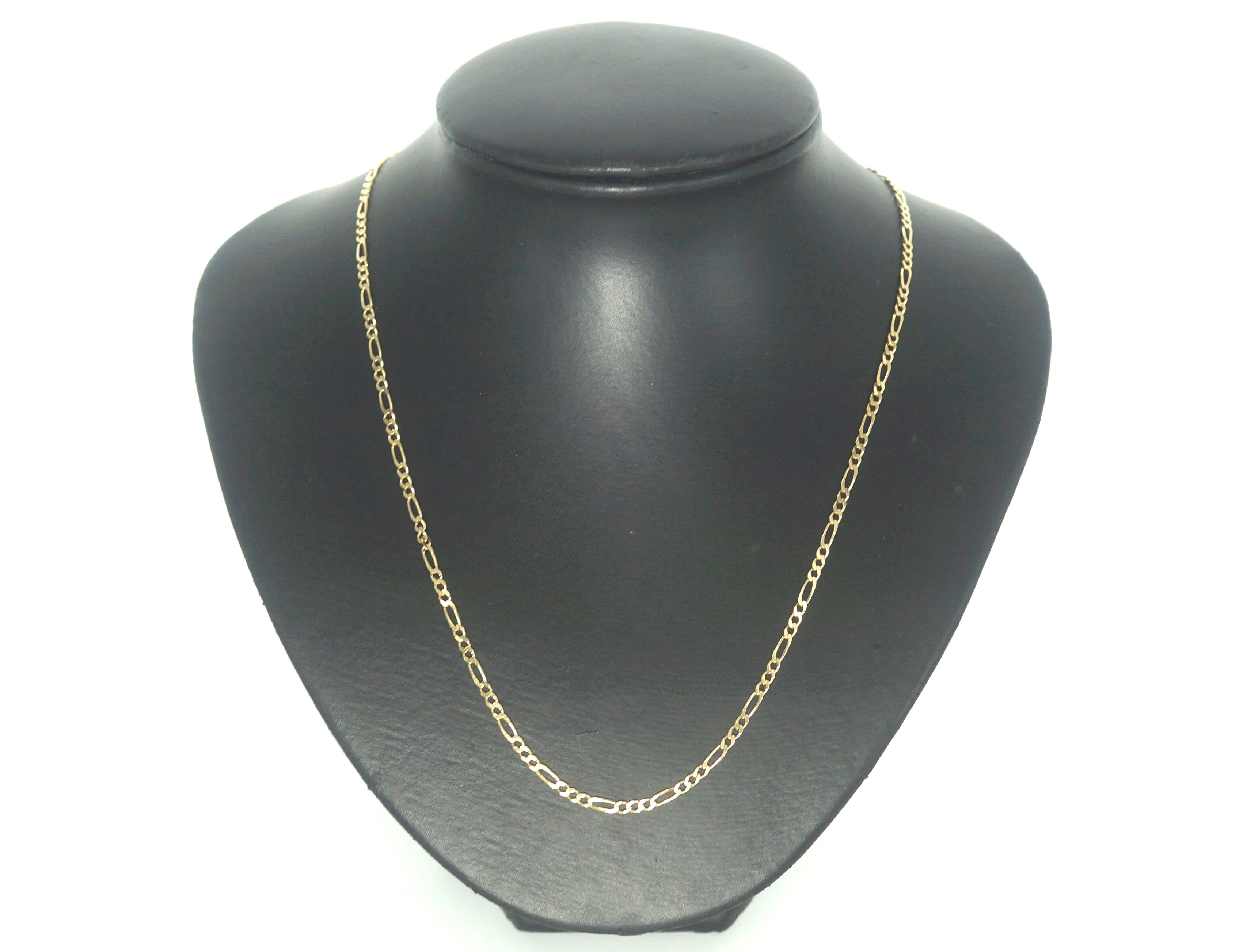 Unisex 9ct Yellow Gold Figaro Link Necklace (52cm) - 504597