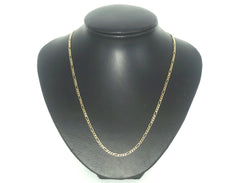 Unisex 9ct Yellow Gold Figaro Link Necklace (52cm) - 504597