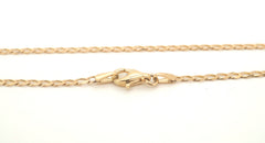 9ct Yellow Gold Curb Link Necklace & "C" Pendant (42cm) - 502510