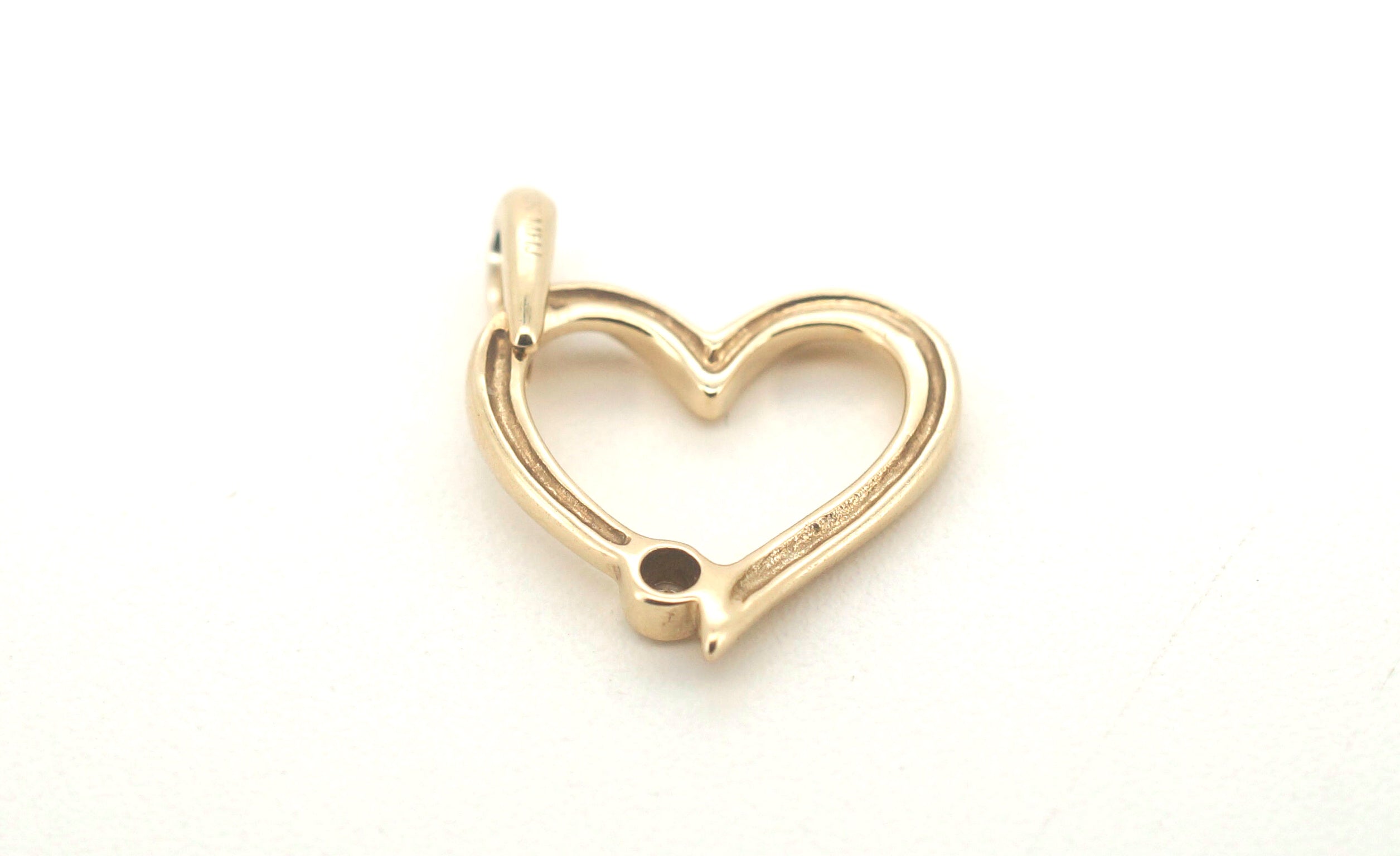 Ladies 10ct Yellow Gold Heart Pendant - 504704