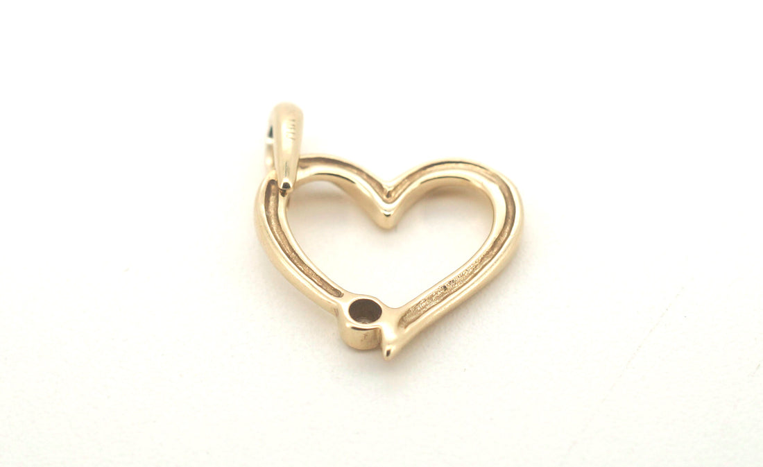 Ladies 10ct Yellow Gold Heart Pendant - 504704