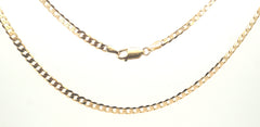 Unisex 9ct Yellow Gold Curb Link Necklace (55cm) - 504751