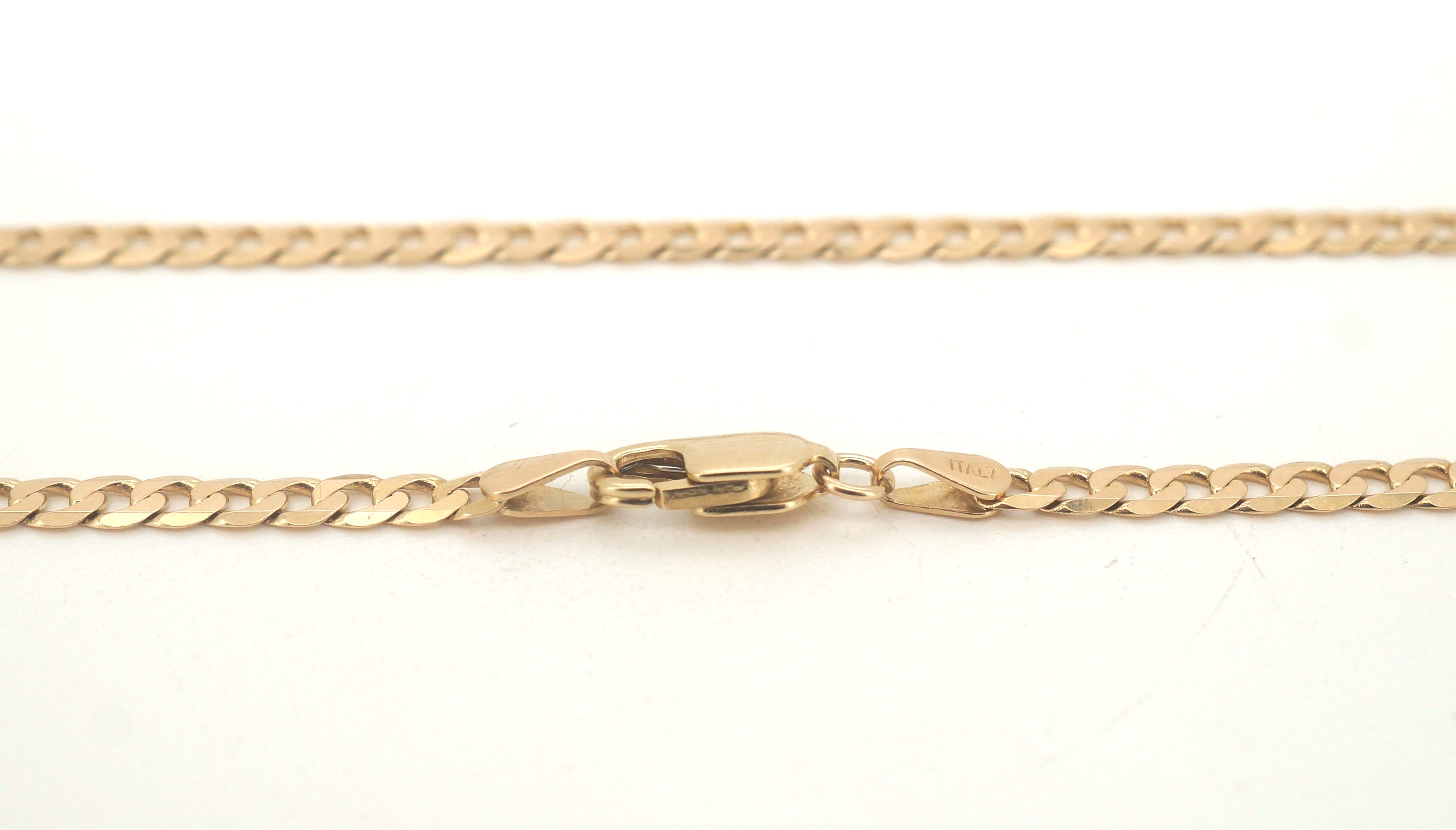 Unisex 9ct Yellow Gold Curb Link Necklace (55cm) - 504751