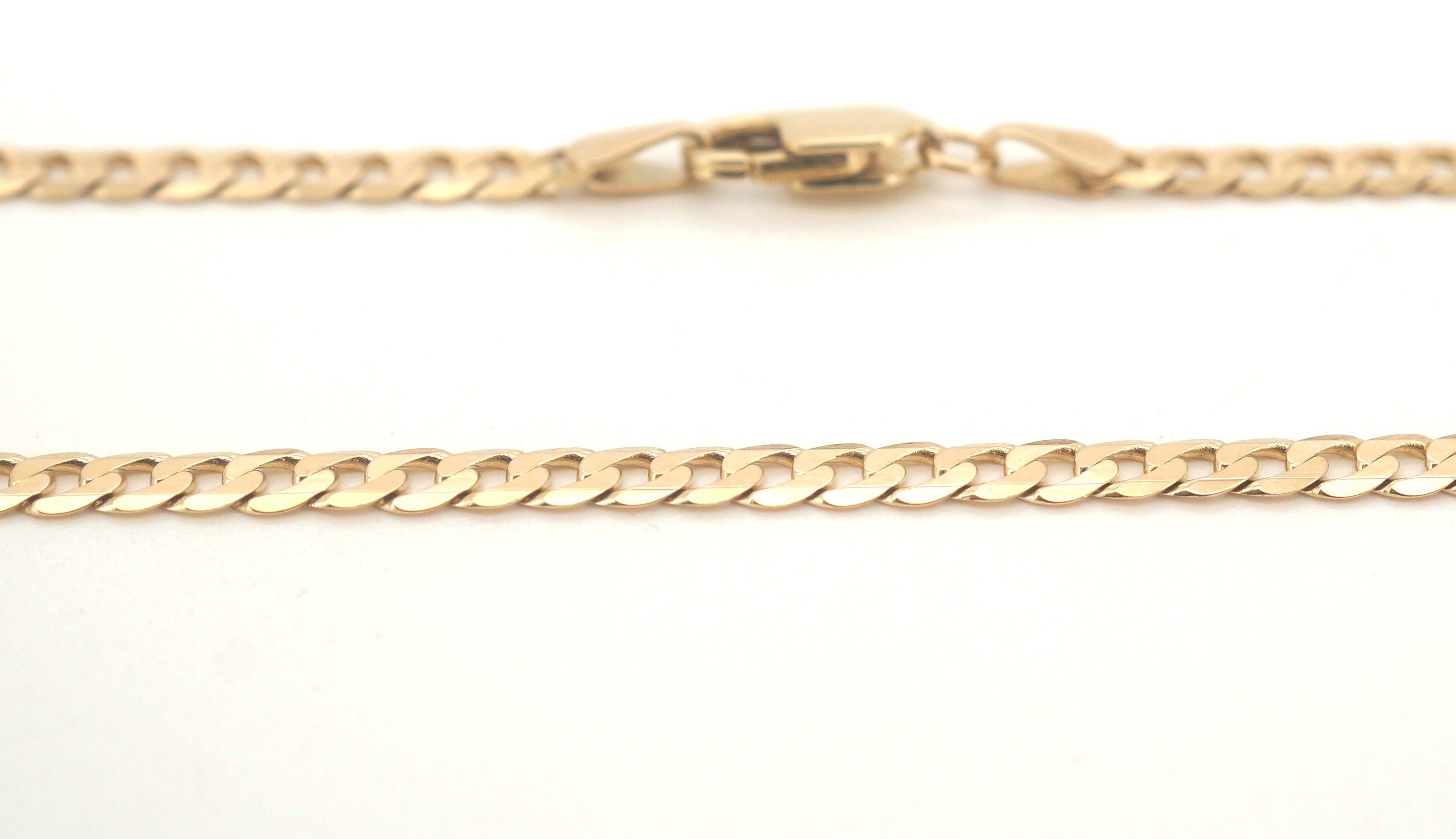 Unisex 9ct Yellow Gold Curb Link Necklace (55cm) - 504751
