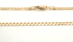 Unisex 9ct Yellow Gold Curb Link Necklace (55cm) - 504751