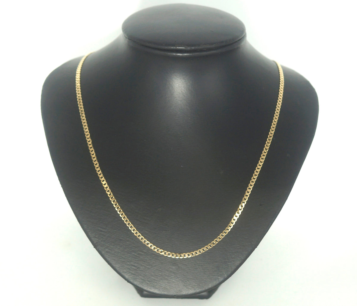 Unisex 9ct Yellow Gold Curb Link Necklace (55cm) - 504751