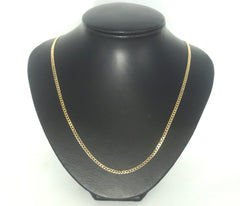 Unisex 9ct Yellow Gold Curb Link Necklace (55cm) - 504751