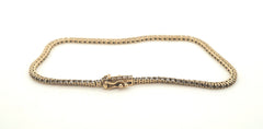 10ct Yellow Gold & Diamond Tennis Bracelet (19cm) - 502782