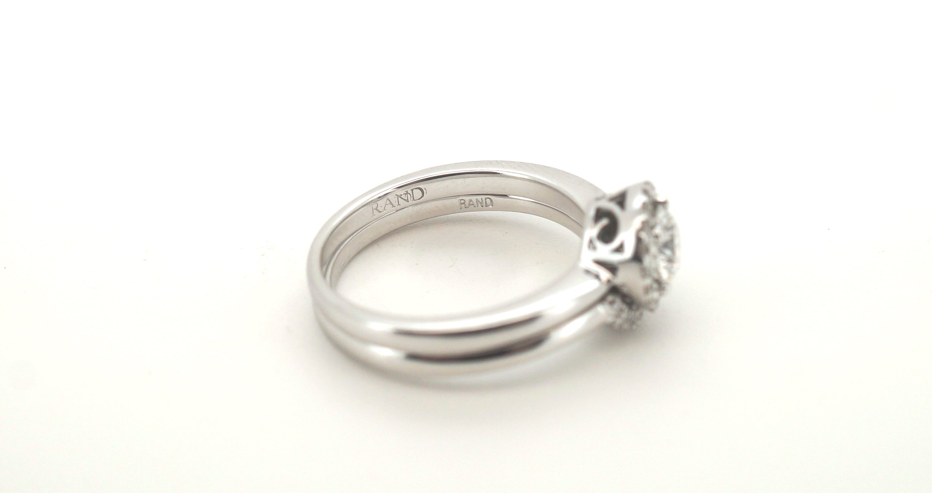 18ct White Gold Diamond Engagement Ring Set (Size K) - 501541