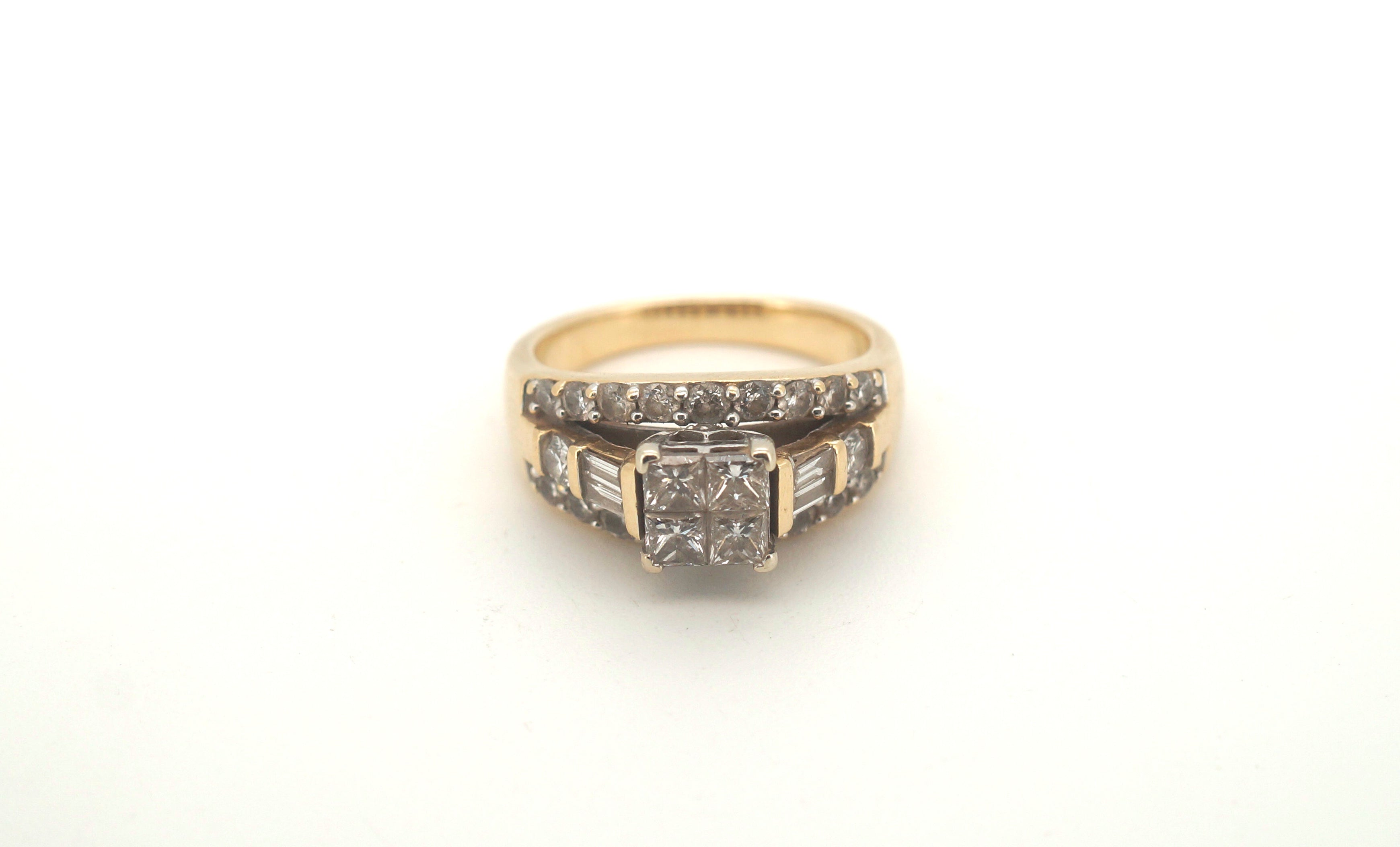 14ct Yellow & White Gold 30 Diamond Ring (Size N 1/2) - 503508